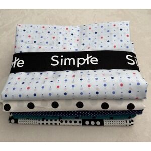 Vintage Fabric Lot Polka Dot Cotton Yardage Quilting Sewing Retro Prints